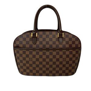LOUIS VUITTON Brown Damier Leather Boston Bag